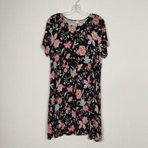 Old Navy Floral Print T-Shirt Dress XXL Bohemian Cottagecore Boho Farm